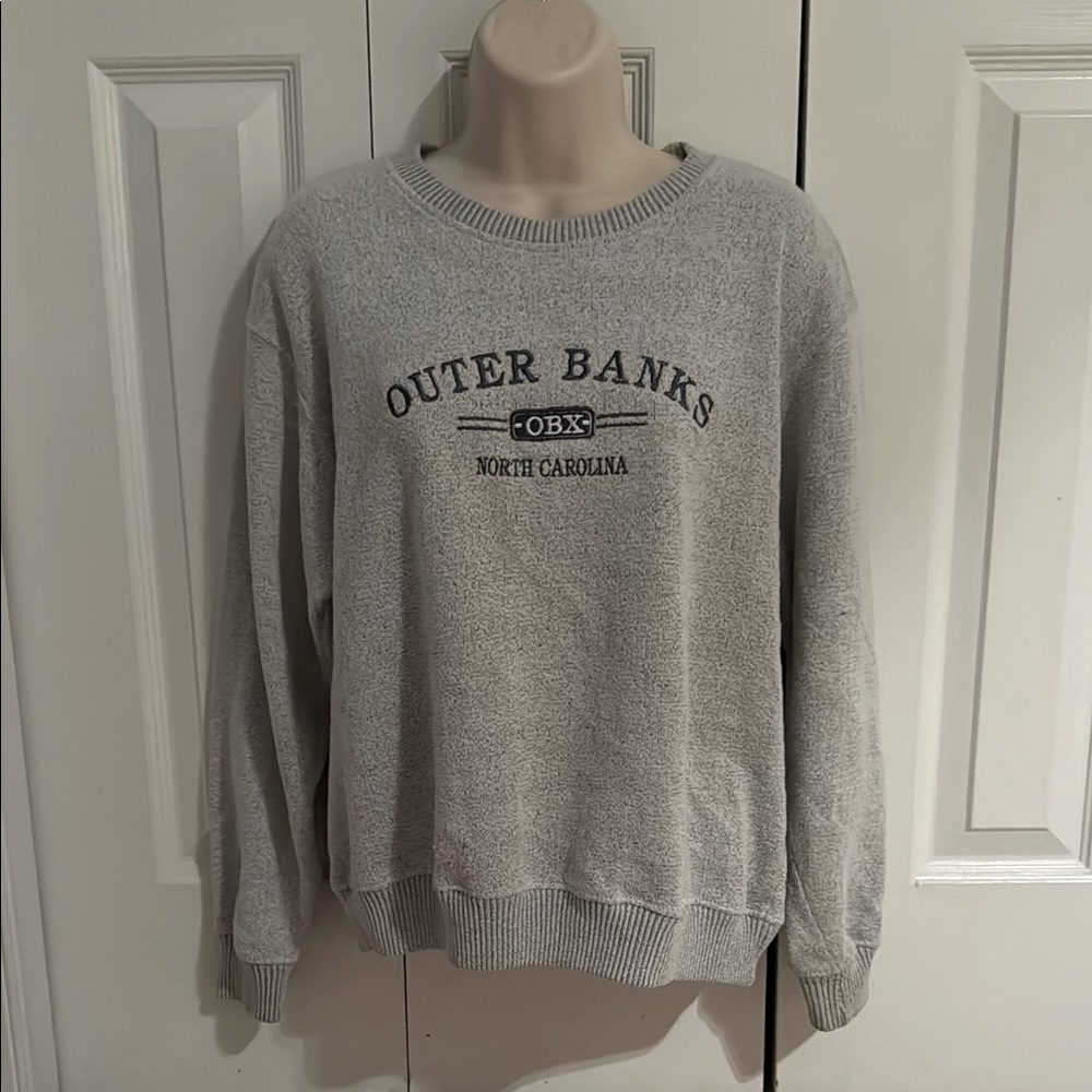 Woman’s Gray OBX Crewneck.